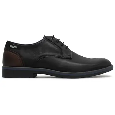 Pikolinos Leon M4V-4074BFC1 Leather Men's Lace Up Shoes - Black - Size:US 8.5 Men