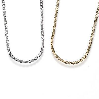 304 Stainless Steel Twisted Chain Necklaces
