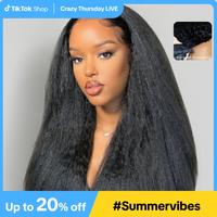 【Upgraded Drawstring】UNice Upgrade EasiContour V Part Glueless Kinky Straight Wig  100% Human Hair Super Natural Beginner...