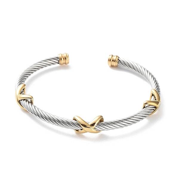 304 Stainless Steel Twisted Infinity Cuff Bangles