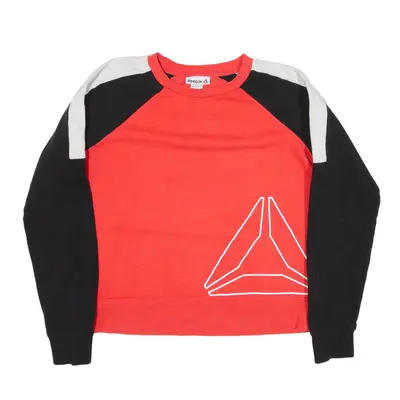 REEBOK Sweatshirt Red Womens M