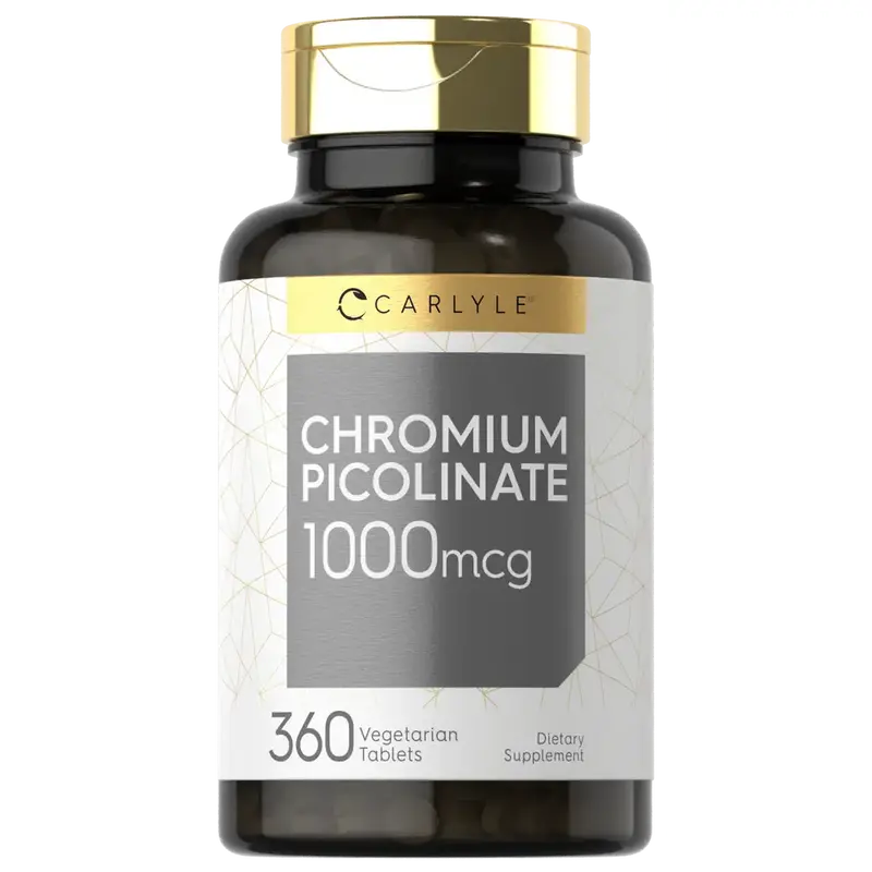 Carlyle Ultra Chromium Picolinate 1000mcg | 360 Tablets | Vegetarian, Non-GMO, Gluten Free