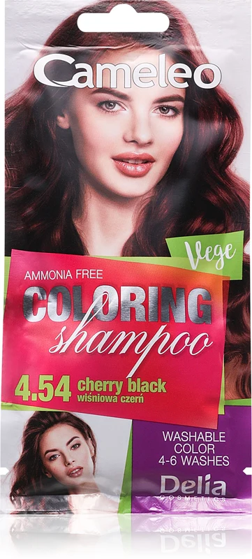 Delia Cosmetics Cameleo colored shampoo for hair color 4.54 Cherry Black 40ml