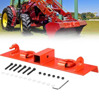 Garvee Tractor Bucket Grab Hooks Heavy Duty Bolt On 2 Receiver Compatible Compact Tractor 1025R 2320 2520 2720 2025R 2032R 2...