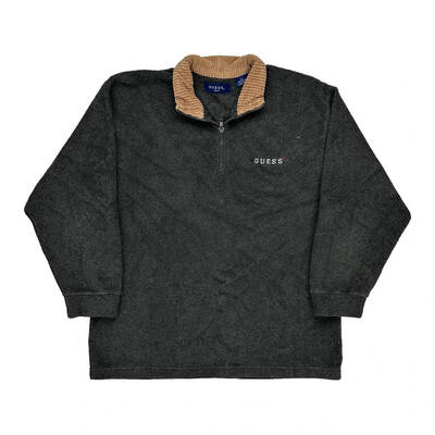 Guess Fleece - Large Grey Polyester | Size: large