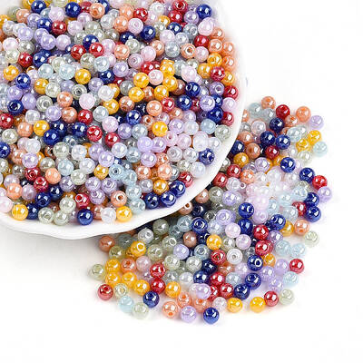 Transparent Colours Luster Glass Seed Beads