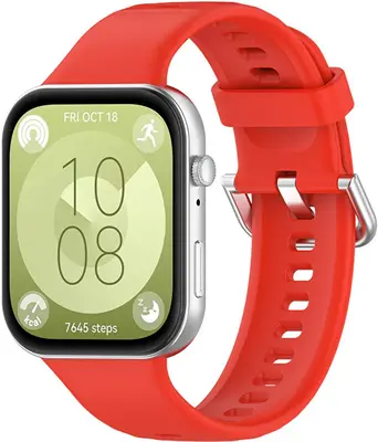 4Wrist Cinturino In Silicone Per Huawei Fit 3 - Rosso