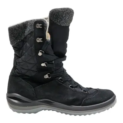 LOWA Snow Boots Black Canvas Womens UK 5.5