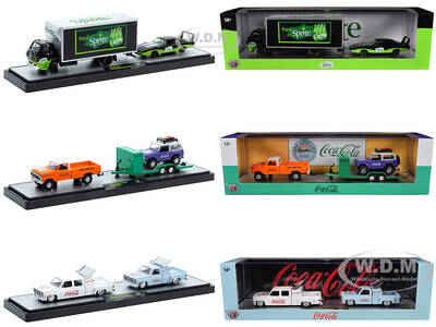 Auto Haulers Coca-Cola Set of 3 pieces Release 35 Limited Edition to 8000 pieces Worldwide 1/64 Diecast Models by M2 Machines