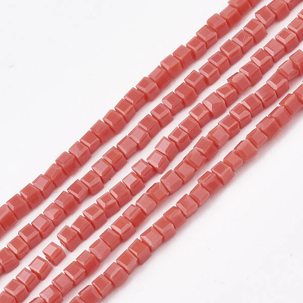 Opaque Solid Color Glass Beads Strands