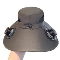 Solar fan hat big brim sun hat men's summer outdoor fishing sun protection hat UV protection mountaineering hat women
