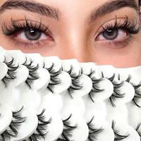 Natural Look Eyelash Extensions, 7 Pairs/tray Self Grafting Curl Eyelashes, Eye Makeup Enhancement False Eyelashes for Women ...