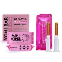 YONI BAR Floral Mint Cleansing Bar & Compact Travel Wipes Duo