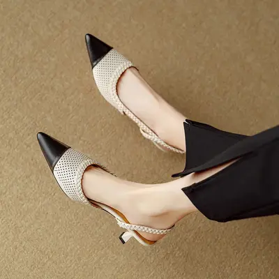 CHIKO Shalee Pointy Toe Kitten Heels Slingback Shoes