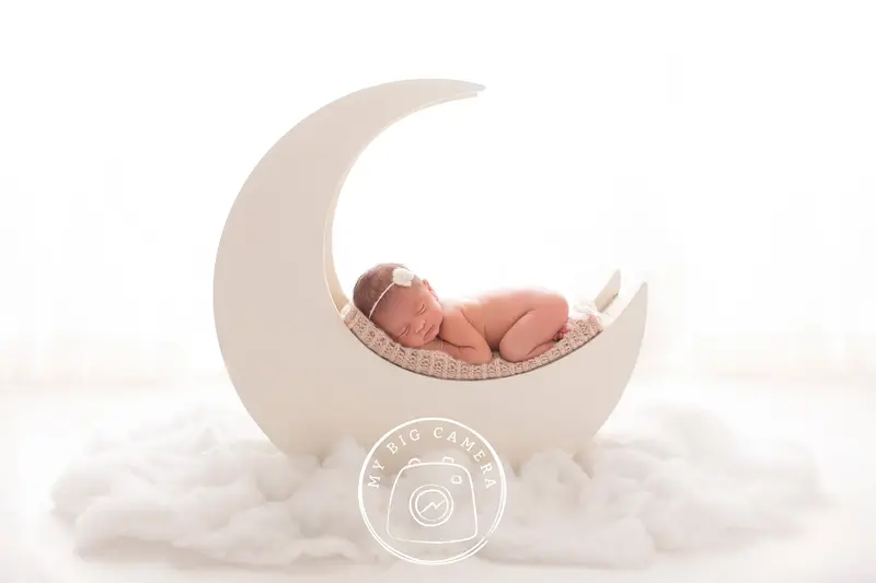 Aperturee Dreamy Moon Backlit White Cloud Newborn Backdrop For Portrait