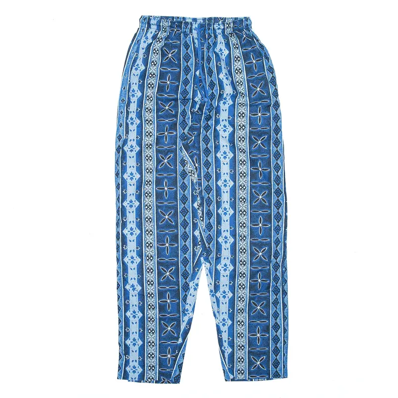 Floral Blue Regular Tapered Trousers Womens W23 L28