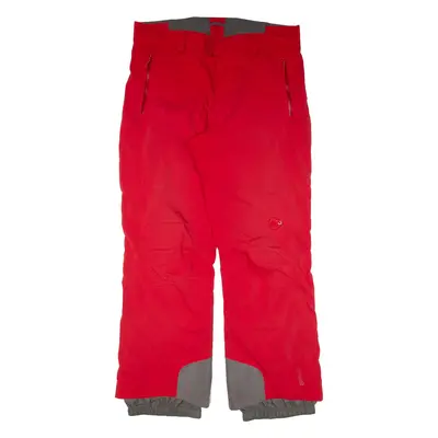 MAMMUT DRYtech Fleece Lined Mens Trousers Red Relaxed Bootcut W38 L31