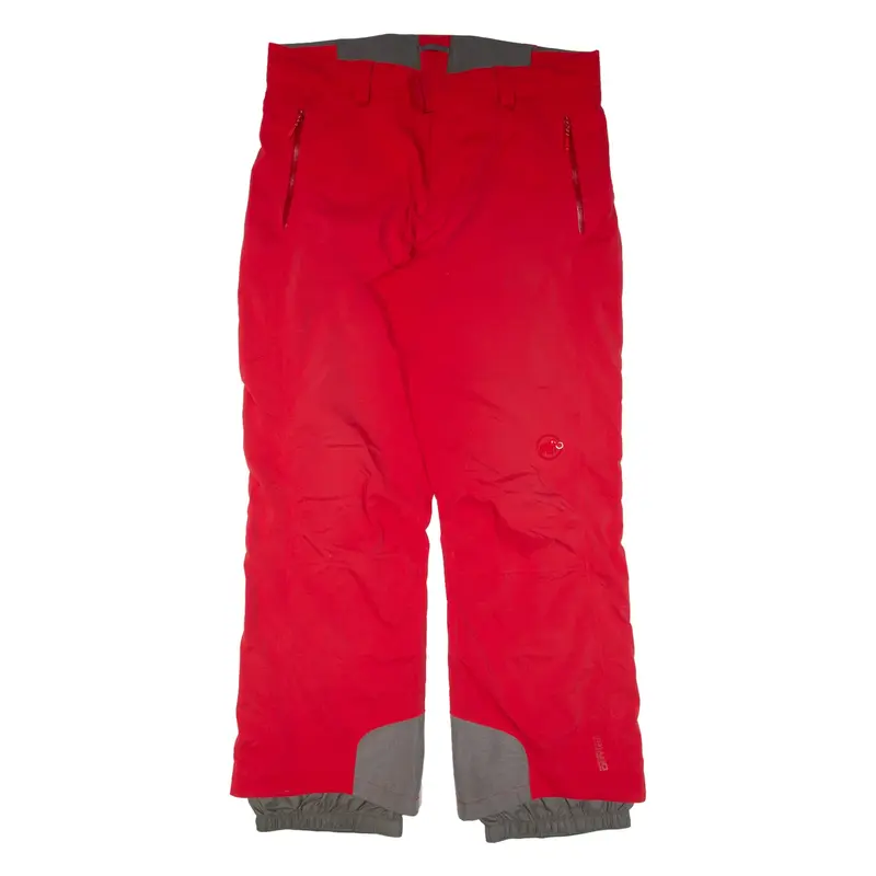 MAMMUT DRYtech Fleece Lined Mens Trousers Red Relaxed Bootcut W38 L31