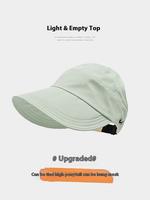 Outdoor UV Protection Hollow Top Sun Hat,Women's Wide Brim Sun Hat UPF 50+, Foldable UV Protection for Beach, Travel
