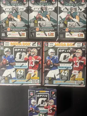Break 337 - 6 Box NFL Break 2023/2024 MIXER - 2024 Prizm Blasters 2023 Optic mega Hobby Blaste DOWNTOWN HUNTING