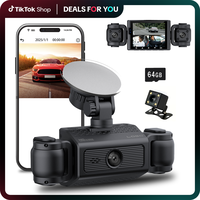 4-Channel 1080P Dash Cam with WIFI , Front,Back,Left&Right Adjustable Lens Dash Cam , Car Recorder , Car Camera With IR Night...