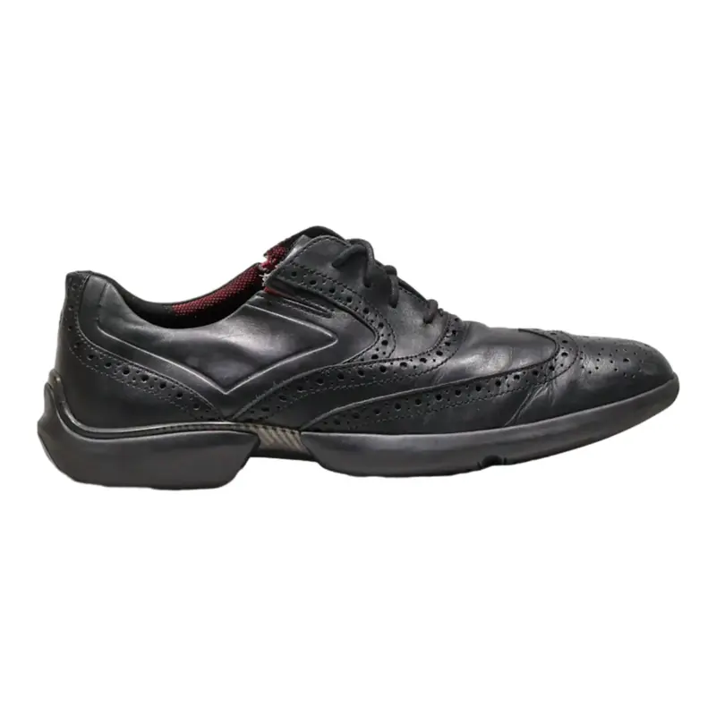 ROCKPORT Brogue Shoes Black Leather Mens UK 9.5