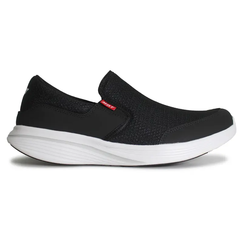 MBT Modena III Leather Textile Men's Slip On Shoes - Black - Size:US 10 Men