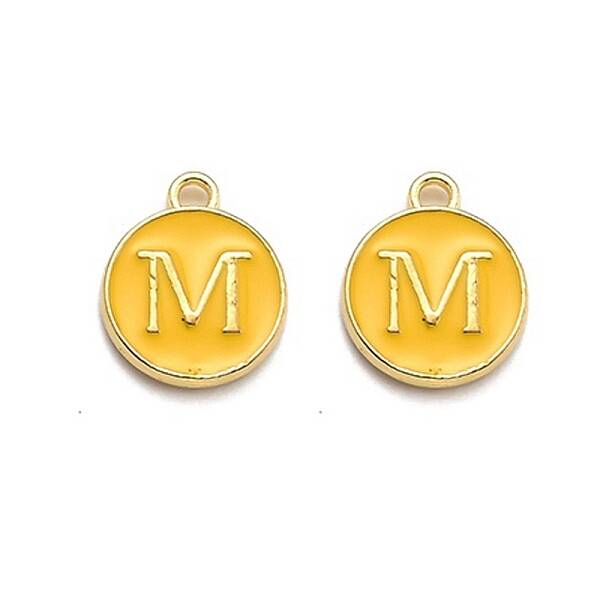 Golden Plated Alloy Enamel Charms