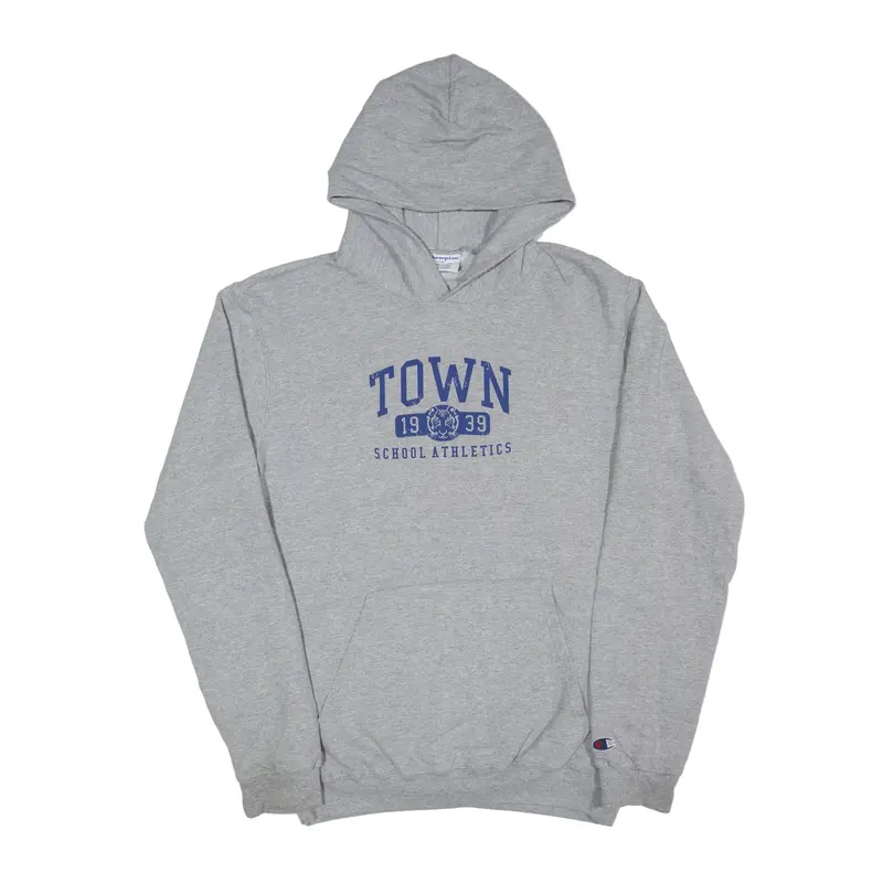 CHAMPION Town Athletics USA Hoodie Grey Pullover Boys XL
