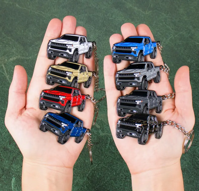 Chevy Keychain Compatible with Chevy Silverado 1500 Accessories - Toy Truck Gifts Men Key Fob Cover Chevrolet Truck 4x4 Key C...