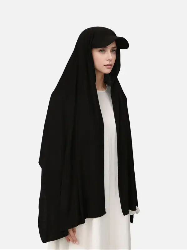 1pc Women's Soft Scarf Brim Hat, Polyester Headscarf for Hair Loss, Comfortable and Stylish Headwear for Daily Use