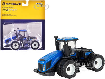 New Holland T9.580 Tractor with Dual Wheels Blue 1/64 Diecast Model by ERTL TOMY