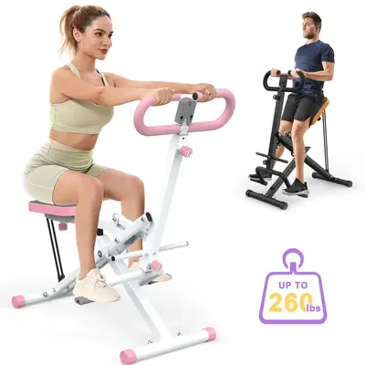 【KINMAC】260lbs Squat Machine Full-Body Exercise for Home - Assist Trainer for Glutes Workout Foldable with Resistance Ban...