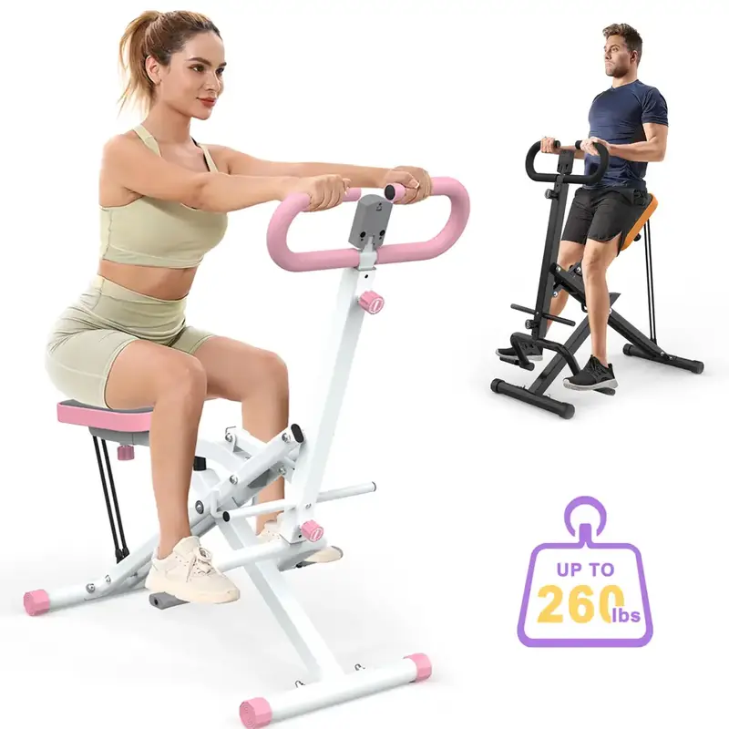 【KINMAC】260lbs Squat Machine Full-Body Exercise for Home - Assist Trainer for Glutes Workout Foldable with Resistance Ban...