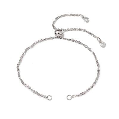 304 Stainless Steel Singapore Chain Slider Bracelet Making