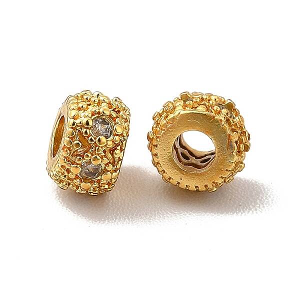 Rack Plating Brass Cubic Zirconia Beads