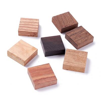 Square Wooden Pieces for Wood Jewelry Ring Making