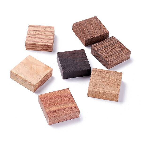 Square Wooden Pieces for Wood Jewelry Ring Making