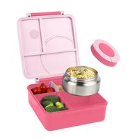 4-compartment Bento Lunch Box with Soup Cup, 1 Set Microwave Safe Plastic Bento Container, Lunch Accessories, Snack Box Cont...