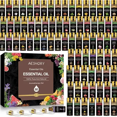 Essential Oils Set – Natural Essential Oil Kit for Diffuser, Aromatherapy, Humidifier, Massage, Skin & Hair Care, Candle Ma...