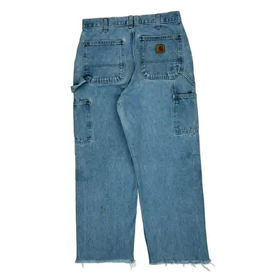 Loose Original Fit Carhartt Double Knee Carpenter Jeans - 30W 28L Blue Cotton