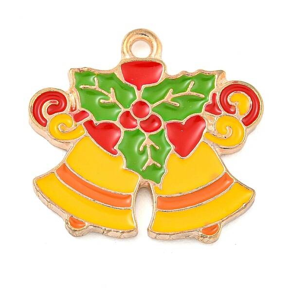 Christmas Theme Alloy Enamel Pendants