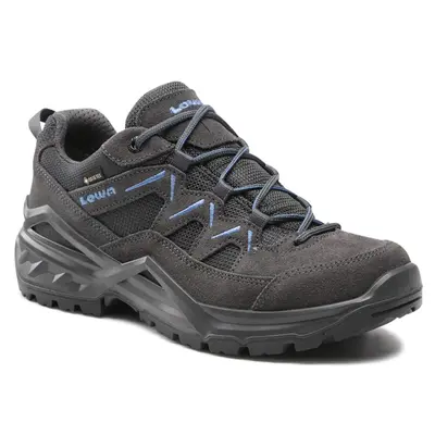 Lowa Sirkos Evo GTX Lo Leather Textile Men's Lace Up Shoes - Graphite Blue - Size:US 13 Men