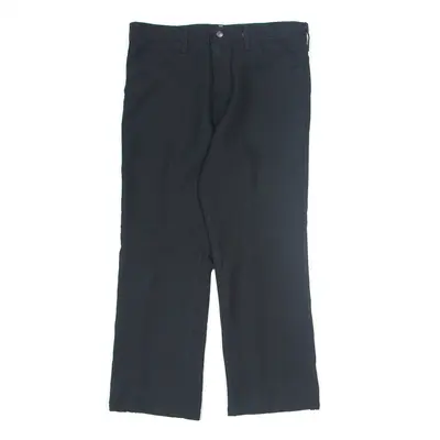 WRANGLER Workwear Canvas Trousers Black Regular Straight Mens W33 L26