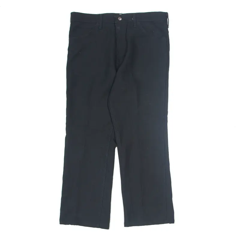 WRANGLER Workwear Canvas Trousers Black Regular Straight Mens W33 L26