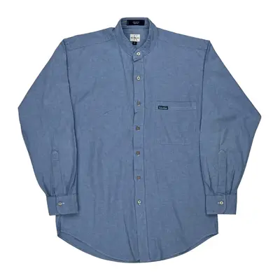 Calvin Klein Jeans Collarless Shirt - Medium Blue Cotton