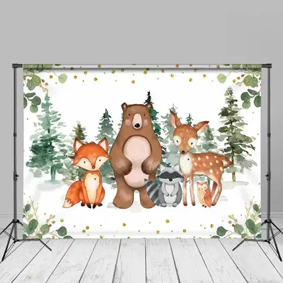 Safari Animals Jungle Forest Portrait Photo Backdrop - Aperturee