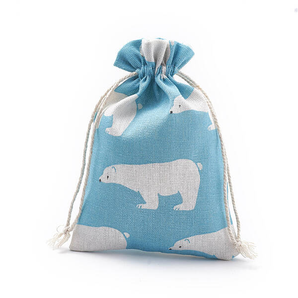 Polycotton(Polyester Cotton) Packing Pouches Drawstring Bags