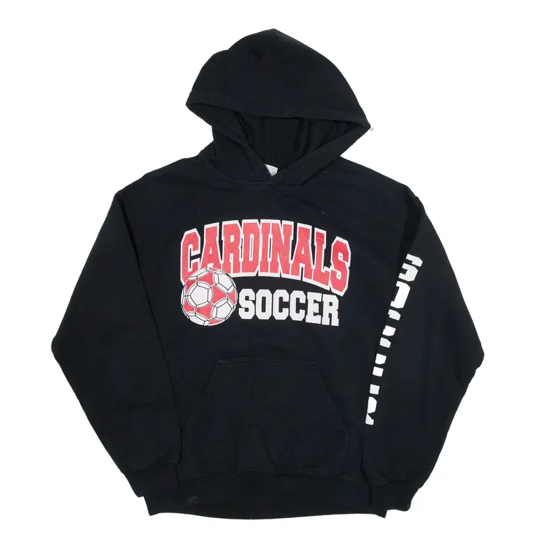 GILDAN Cardinals Soccer Hoodie Black Pullover Girls M