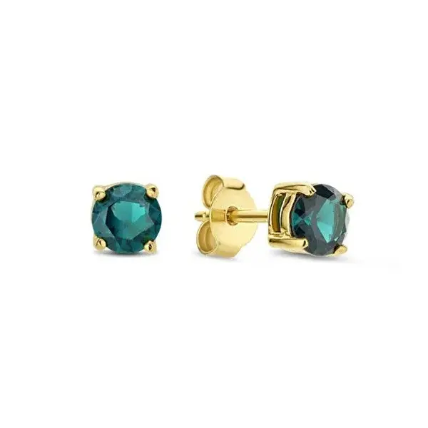 Liu Jo Orecchini Placcati Oro Con Zircone Verde Lj2568